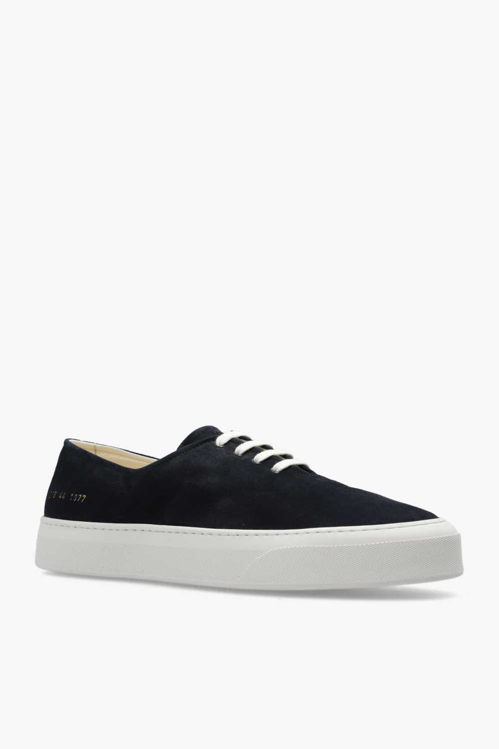 Navy blue Four Hole sneakers Common Projects metallic panel snow boots SchaferandweinerShops Italy